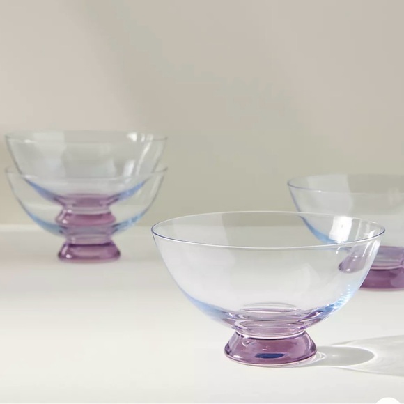 Anthropologie Other - ✨ NWT Anthropologie Ramona Glass Dessert Bowl - Purple ✨